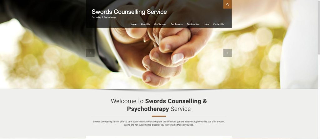 Swords Counselling Service website homepage