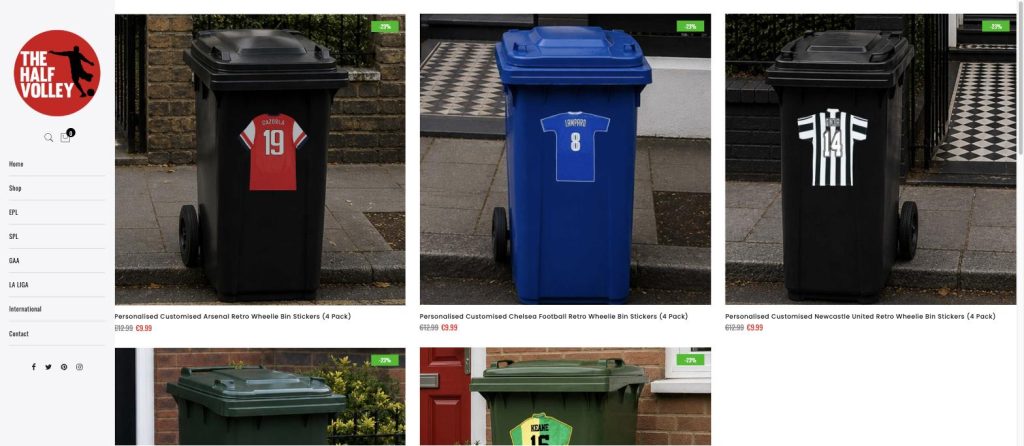 The Half Volley website homepage