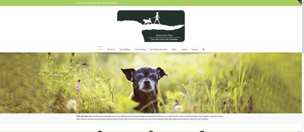 Trails with Tails website homepage